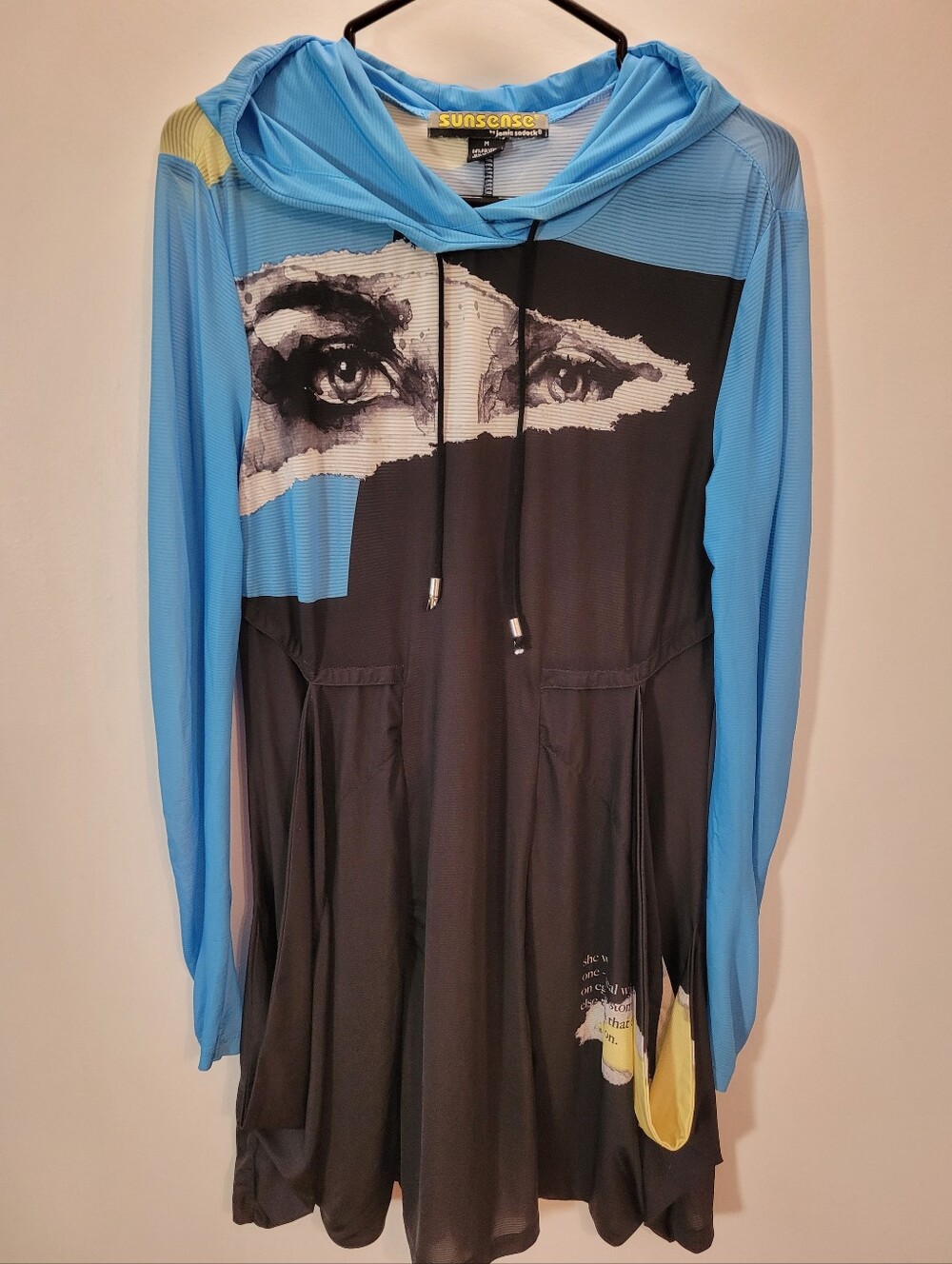 Sunsense Jamie Sadock Small Light Weight Unique Flair Blue Black Golf Dress - M